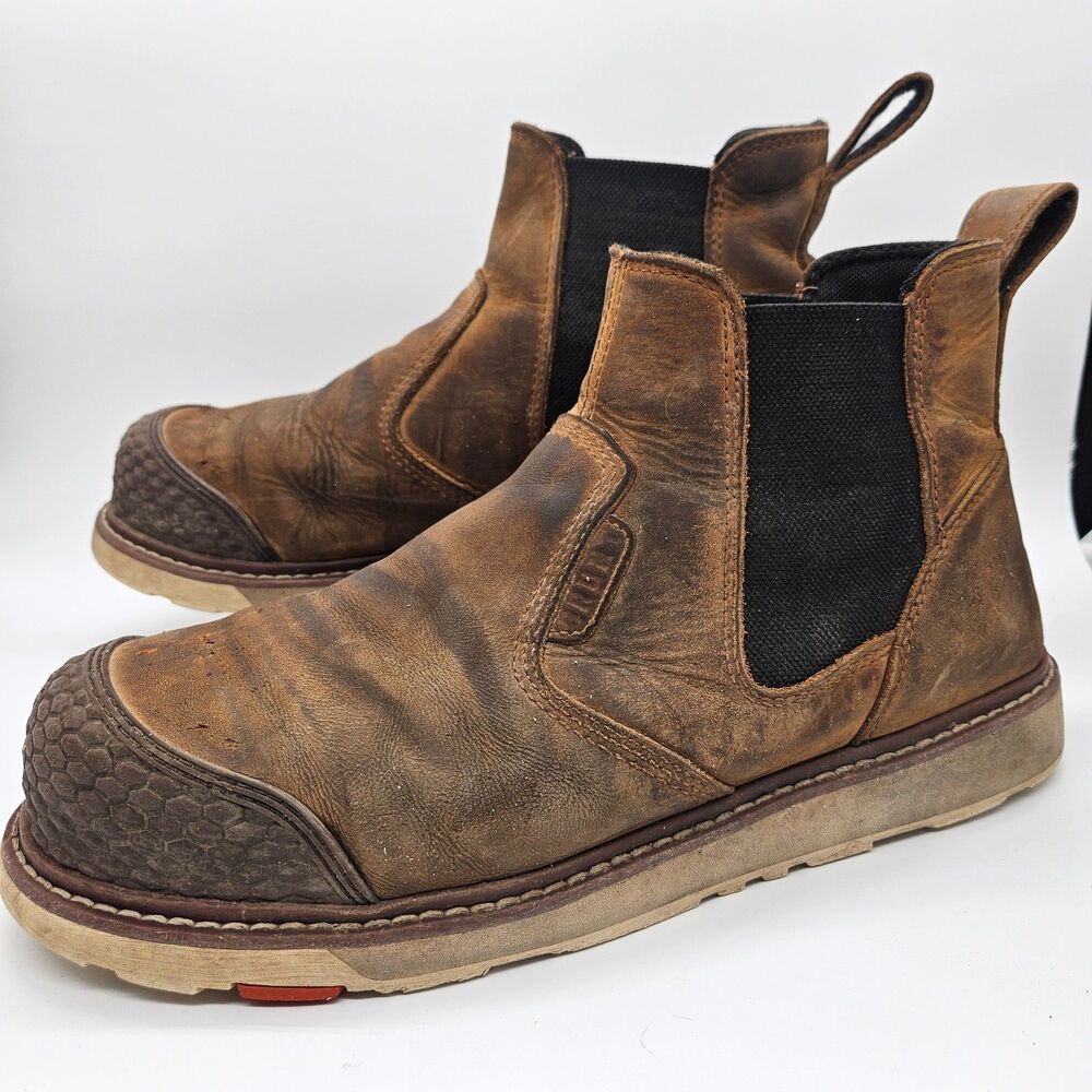 Men's Size 11 M - The Ohman BRUNT Toe Reinforced Work Boots Pull on Comp Toe